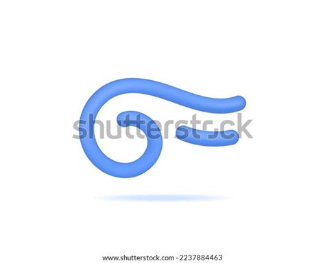 3d Symbol Icon Wind Gust Water Stock Vector (Royalty Free) 2237884463 ...