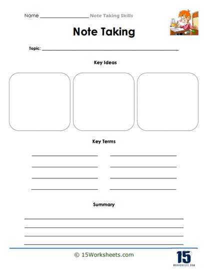 Note Taking Worksheets 15 Worksheets Worksheets Library