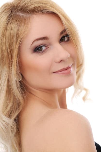 Premium Photo Beautiful Blonde With Curly Hair
