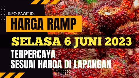 Harga Sawit Hari Ini Di Ramp Terbaru Juni Youtube