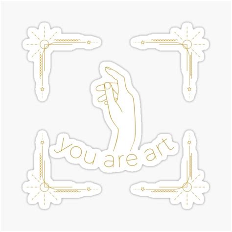 "you are art line art design" Sticker for Sale by Phiiilo | Redbubble