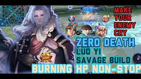 Luo Yi Savage Build God Mod In Ranked Match Savage Build For Luo Yi