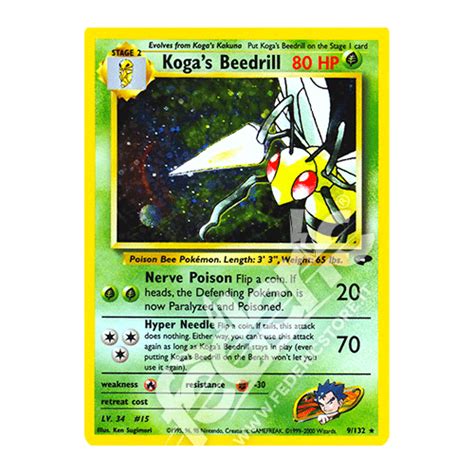 009 132 Kogas Beedrill Holo Unlimited ENG MINT Federicstore