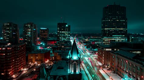 London Canada Night City Buildings 4k Free 4k Wallpapers 40000