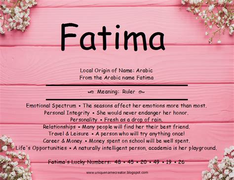 fatima unique  creator