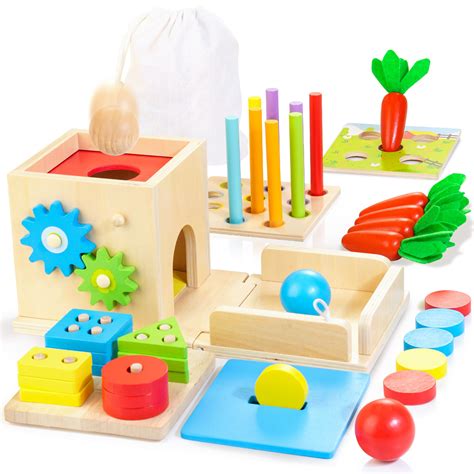 Buy Kizfarm Wooden Montessori Baby Toys 8 In 1 Wooden Play Kit