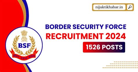 BSF Recruitment 2024 Click Here Now To Apply Online For 1526 ASI And