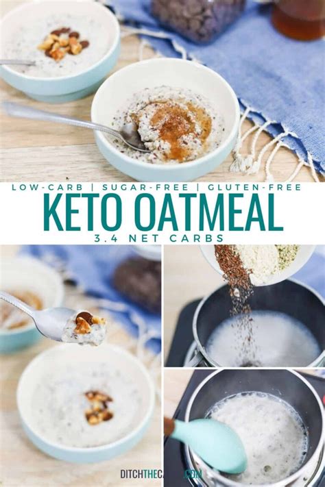 Easy Low Carb Keto Oatmeal Recipe 5 Ingredients Thinlicious