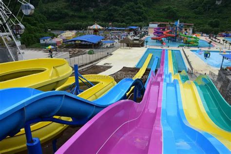 Amusement Park Long Pool Slides Fiberglass Swimming Pool Tube Slide ...