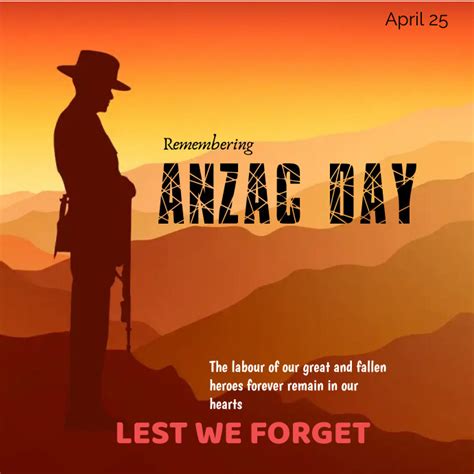 Anzac Day Template Postermywall