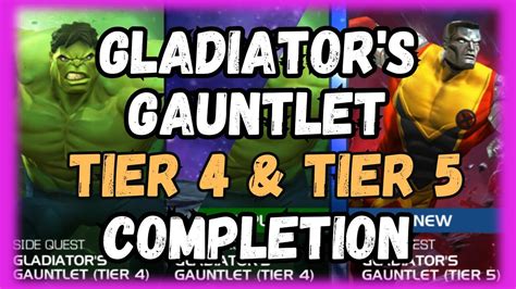 Mcoc September Side Quest Gladiators Gauntlet Tier 4 And Tier 5 Completion Mcoc Gladiator