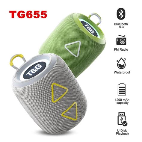 T G Portable Bluetooth Speaker Wireless Mini Bass Subwoofer Column