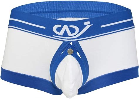 Oyolan Boxer Homme Sexy Jockstrap Ouvert Bulge Pouch Gay Short Caleçon Slip Fesse Nue Culotte