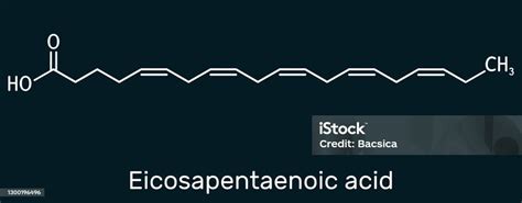 Eicosapentaenoic Acid Epa Icosapentaenoic Acid Icosapent Molecule It Is ...