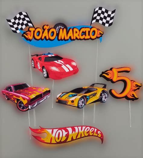 Topo De Bolo Hot Weels Loja L E S Elo Produtos Especiais
