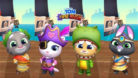 Talking Tom Time Rush Sea Boat Roman Tom Vs Pirate Angela Vs Dino