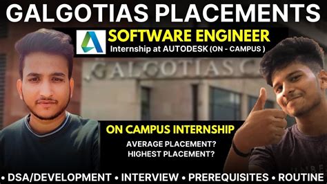 GALGOTIAS PLACEMENT 2023 BATCH INTERNSHIP AT AUTODESK ON CAMPUS