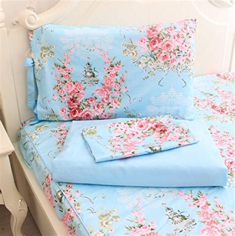 ★free Shipping★fadfay Bed Sheets Pink Rose Floral Print Bed Sheet Set 4