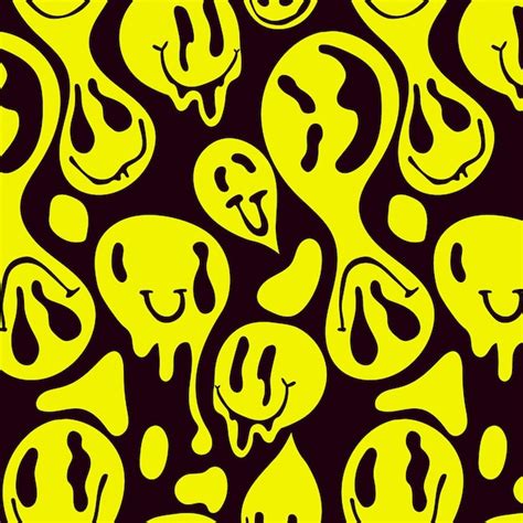 Premium Vector Distorted Smile Emoticon Pattern