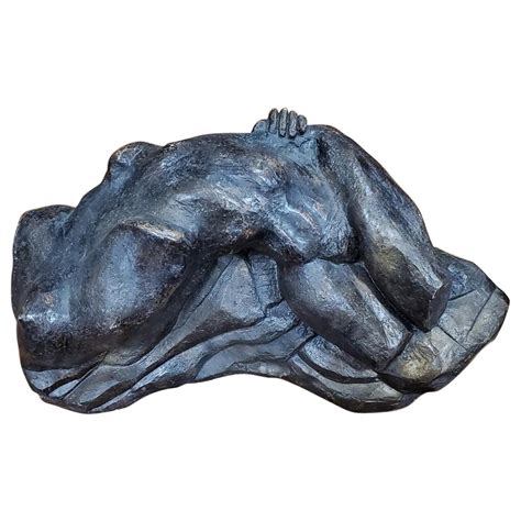 David Segel Abstract Nude Sculpture Woman On Rocks 1970s For Sale At