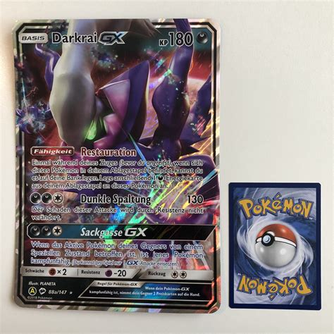 Große XXL Karte Darkrai GX BUS 88a 147 Shiny Deutsch HolonCardshop