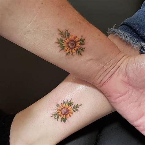 Sunflower Best Friend Tattoos