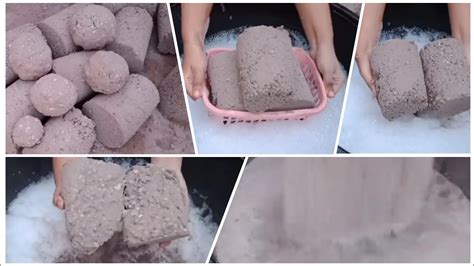 Super Crunchy Sand Cement Concrete Crumble DRY On FLOOR And Bubble