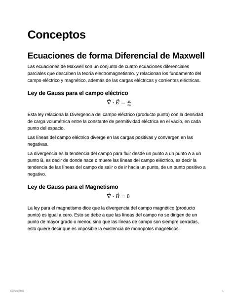 Solution Ecuaciones De Maxwell De Forma Diferencial Studypool