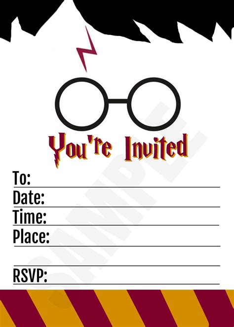 Harry Potter Birthday Invitations