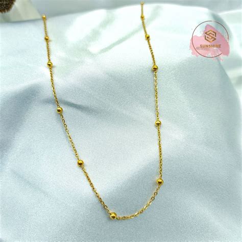 jual kalung jedar biji lada gold panjang  cm shopee indonesia