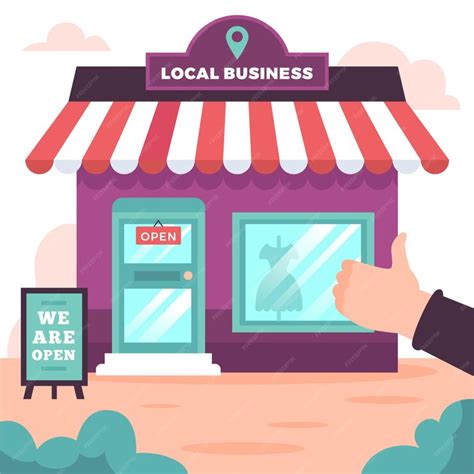 Apoye el diseño de ilustración de negocio local | Vector Gratis 