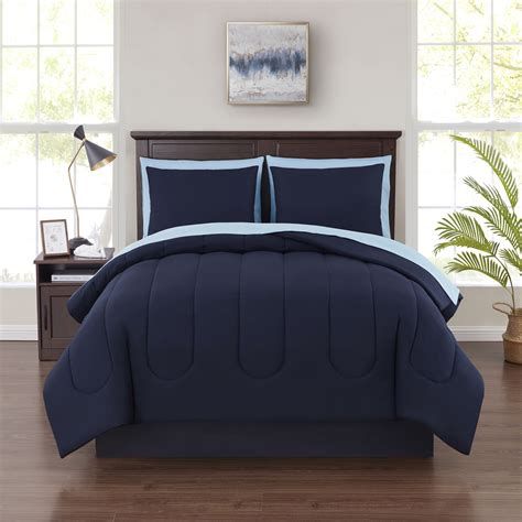 Buy Mainstays Blue 8 Piece Bed In A Bag Comforter Set With Sheets