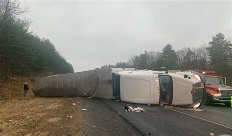 Tractor Trailer Rolls Over On I 495 In Bolton Nbc Boston