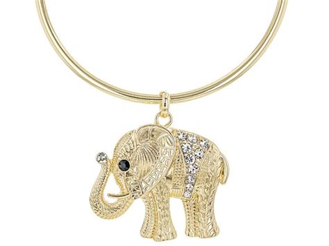 Gold Tone Elephant Choker Necklace Opc Elephant Choker