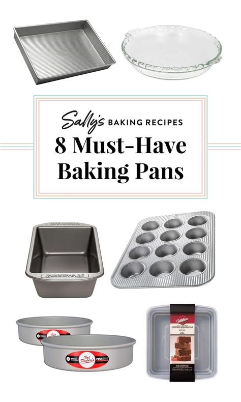 Collage Of Baking Pans With Sallys Baking Recipes Logo