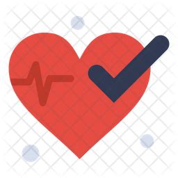 Check Heart Pulse Icon - Download in Flat Style