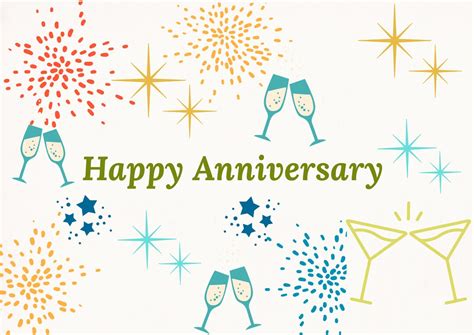 Happy Anniversary Digital Poster, Decor, Template, Greeting, Instant ...