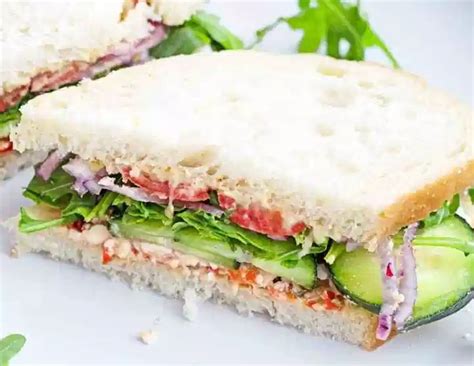 Panera Copycat Mediterranean Veggie Sandwich Vegetarian Lunch