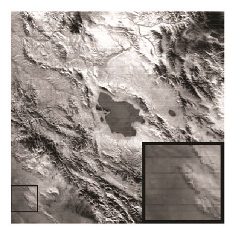 MODIS images before destriping. (a) Aqua MODIS band 30. (b) Terra MODIS ...