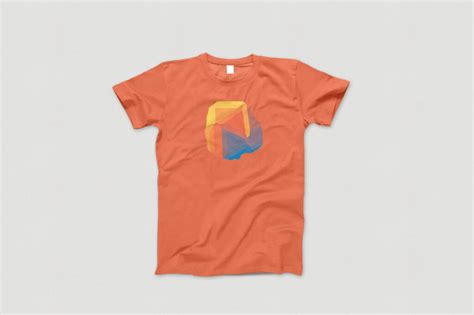 Free Orange T Shirt Mockup (PSD) - Psfreebies