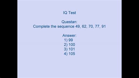 Iq Exam With Answers What Are The Top Free Iq Test Quest