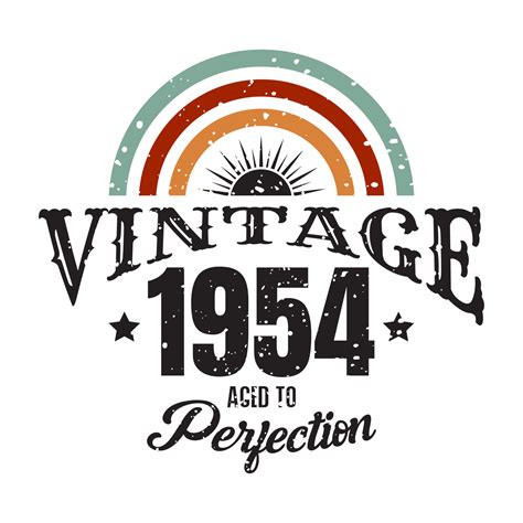 Vintage Aged To Perfection Birthday Typography Design