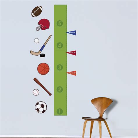 Sports Growth Chart - Printed Wall Decals Stickers Graphics