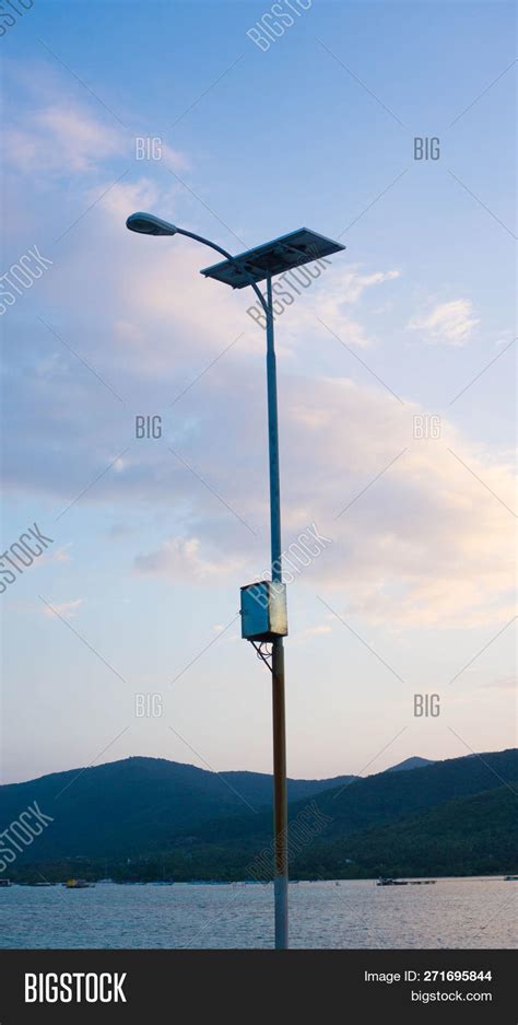 Solar Panel Tower Blue Image & Photo (Free Trial) | Bigstock