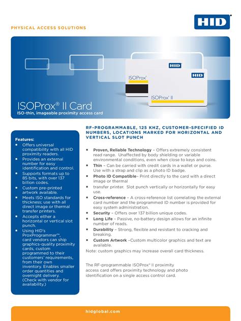 Hid Isoprox Ii Card