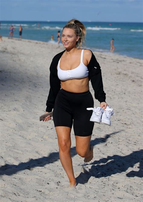 Camille Kostek In A White Bikini Top Miami 01 06 2019 CelebMafia