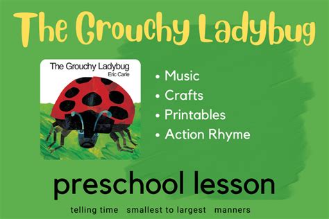 "The Grouchy Ladybug" Book Review and Pre-K Lesson Plan - WeHaveKids