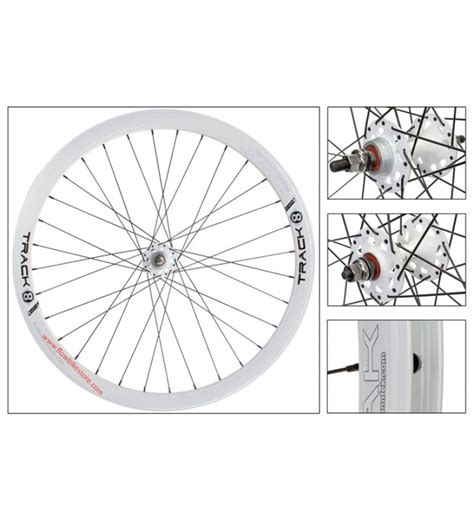 Rueda Trasera Fixie 700 Origin 8 Track Attak Blanco 32 Radios