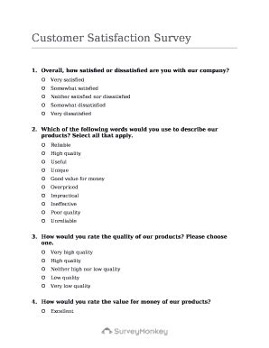 Customer Satisfaction Survey Template - SurveyMonkey Doc Template ... 