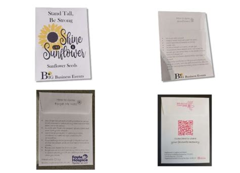 Bespoke Branded Seed Packets Business Promotional Customer Thank You